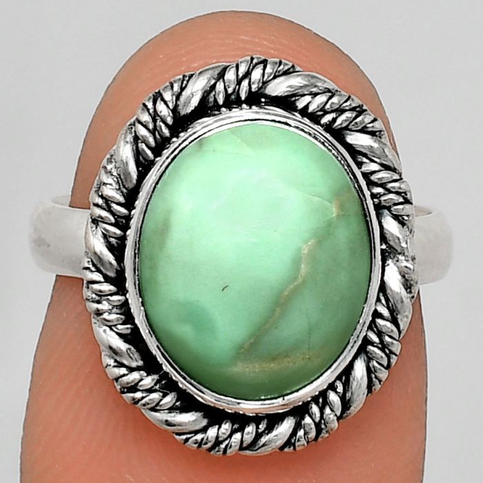 Utah Variscite Ring size-6 EXR02371 R-1013, 10x12 mm