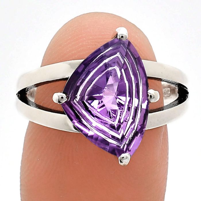 Amethyst Ring size-7 EXR02454 R-1019, 10x14 mm