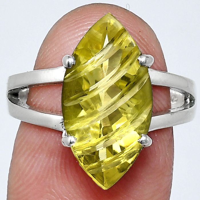 Green Gold Ring size-8 EXR02657 R-1019, 9x18 mm