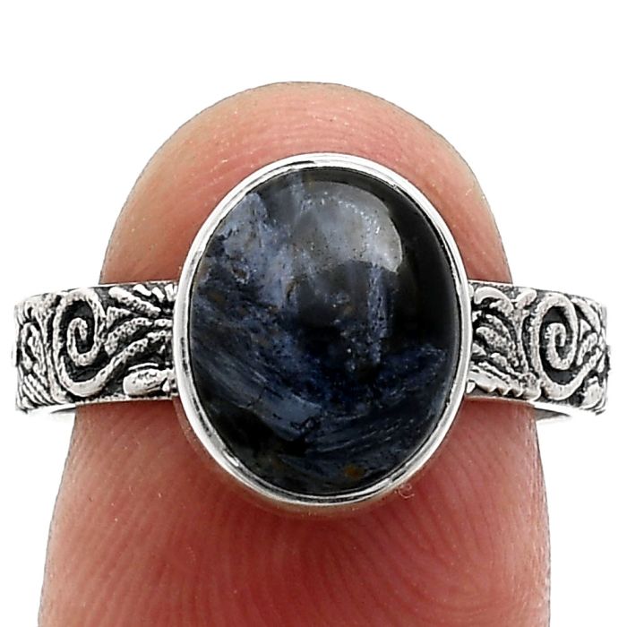 Pietersite Ring size-8 EXR02662 R-1055, 9x11 mm