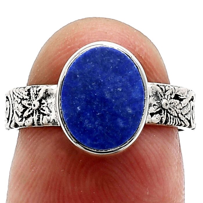 Lapis Lazuli Ring size-6 EXR02694 R-1055, 8x10 mm