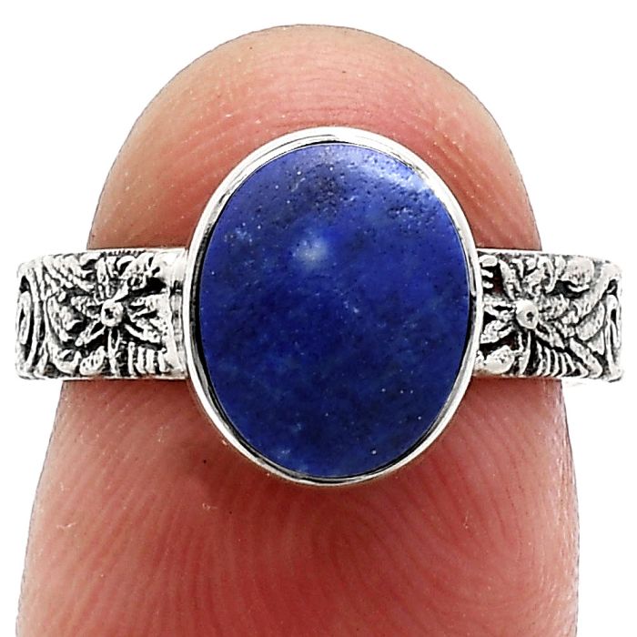 Lapis Lazuli Ring size-6 EXR02696 R-1055, 8x10 mm