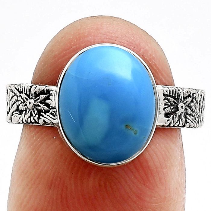 Sleeping Beauty Turquoise Ring size-7 EXR02723 R-1055, 9x11 mm