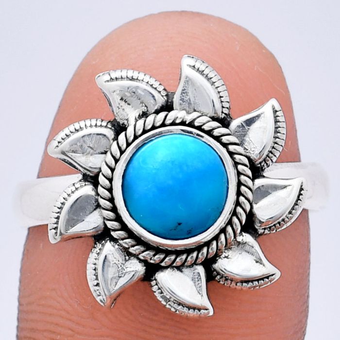 Sun - Sleeping Beauty Turquoise Ring size-8.5 EXR02758 R-1617, 7x7 mm