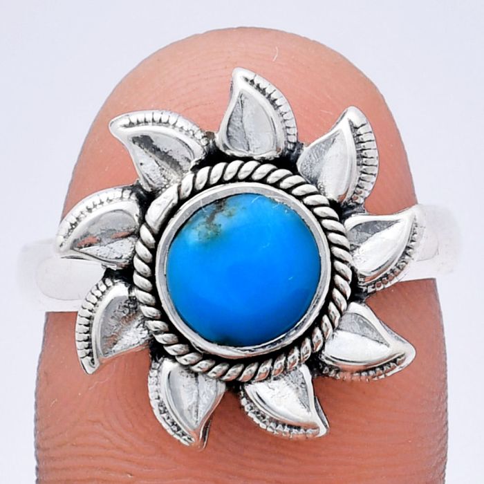 Sun - Sleeping Beauty Turquoise Ring size-8.5 EXR02760 R-1617, 7x7 mm