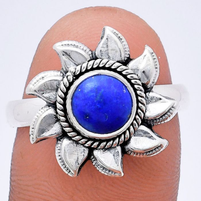 Sun - Lapis Lazuli Ring size-8.5 EXR02766 R-1617, 7x7 mm