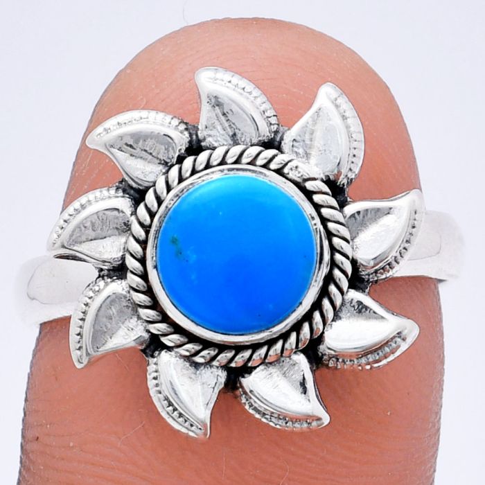 Sun - Sleeping Beauty Turquoise Ring size-8.5 EXR02784 R-1617, 7x7 mm