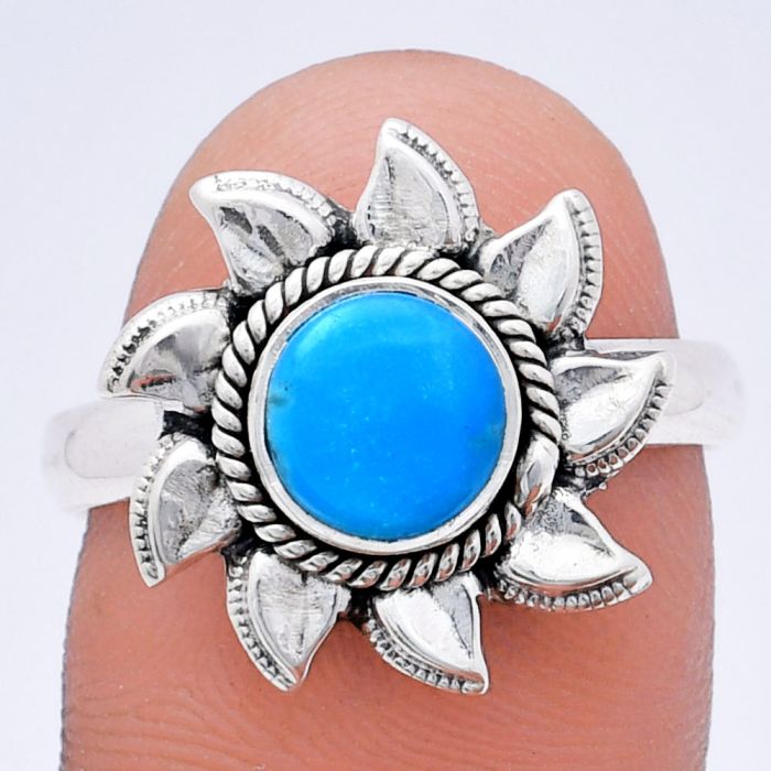 Sun - Sleeping Beauty Turquoise Ring size-8.5 EXR02792 R-1617, 7x7 mm