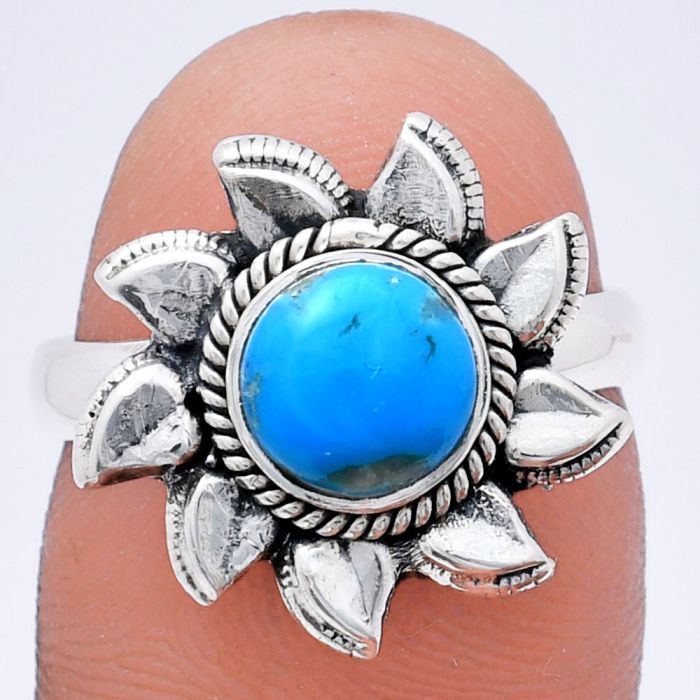 Sun - Sleeping Beauty Turquoise Ring size-7 EXR02793 R-1617, 7x7 mm