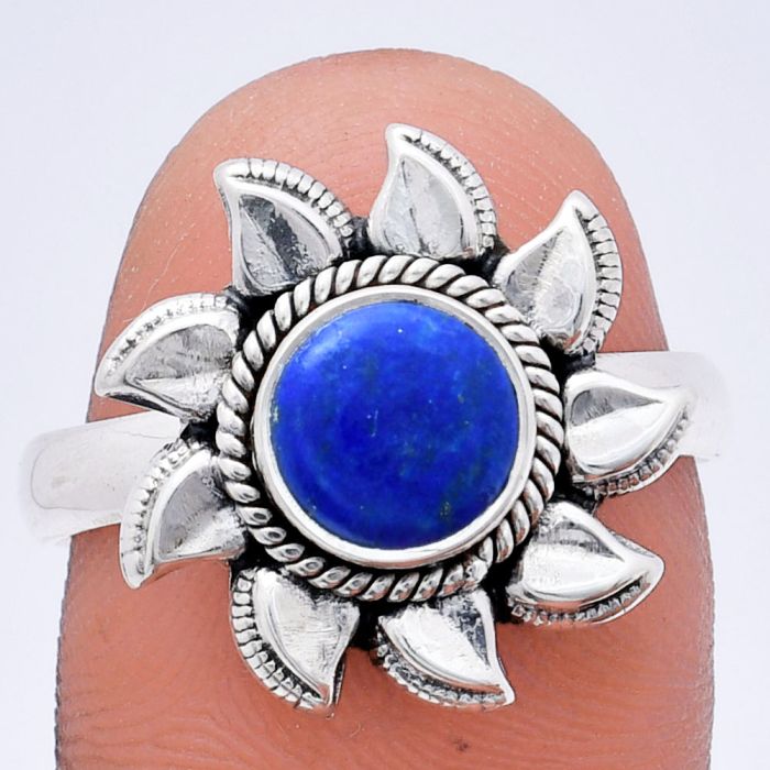 Sun - Lapis Lazuli Ring size-8.5 EXR02799 R-1617, 7x7 mm