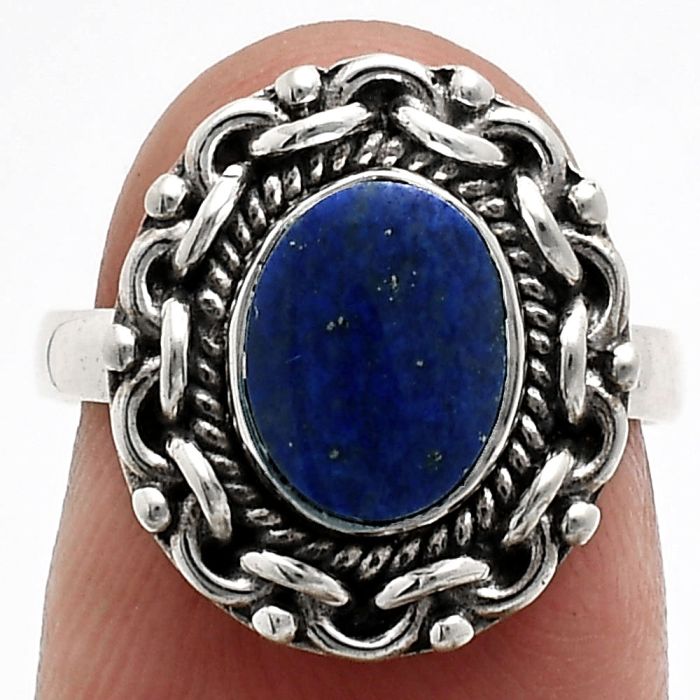 Lapis Lazuli Ring size-6 EXR02879 R-1667, 7x9 mm