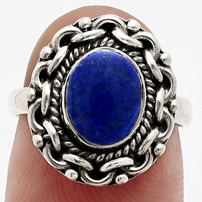 Lapis Lazuli Ring size-6 EXR02917 R-1667, 7x9 mm