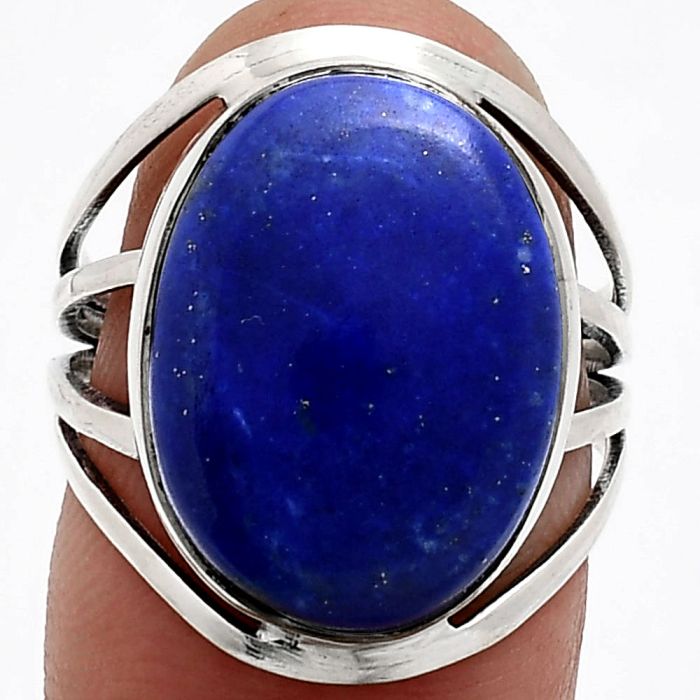 Lapis Lazuli Ring size-7 EXR03039 R-1219, 13x17 mm