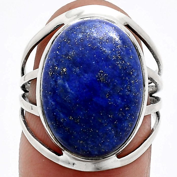 Lapis Lazuli Ring size-7 EXR03040 R-1219, 13x18 mm