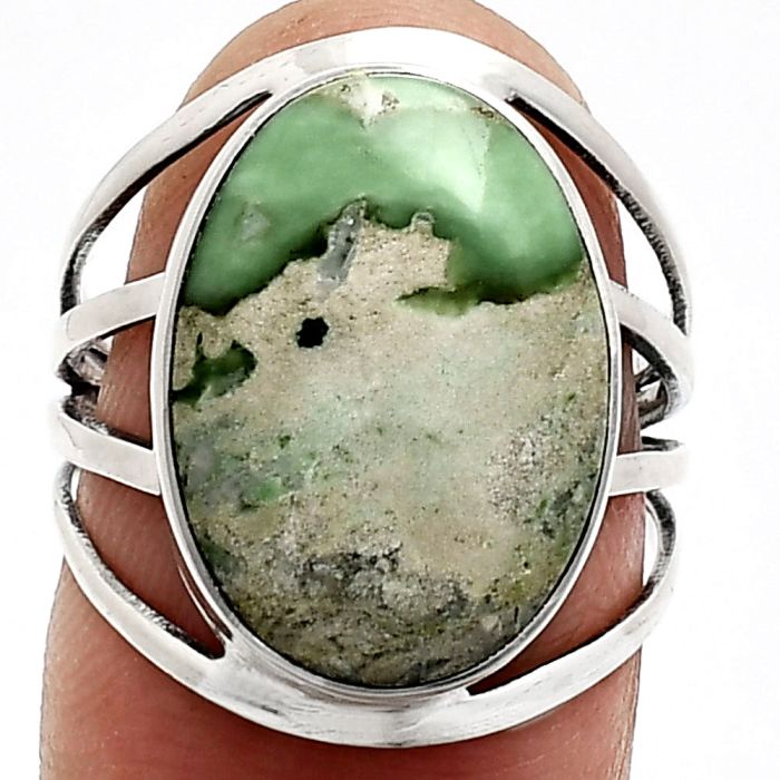 Utah Variscite Ring size-7 EXR03048 R-1219, 12x17 mm