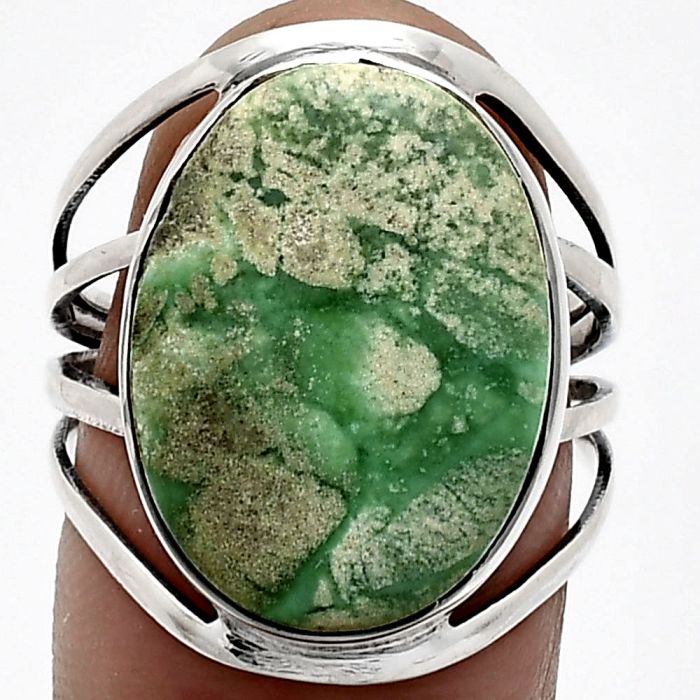 Utah Variscite Ring size-8 EXR03058 R-1219, 14x19 mm