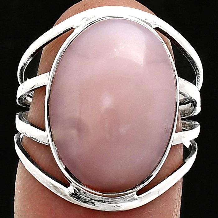 Pink Opal Ring size-8 EXR03060 R-1219, 13x18 mm