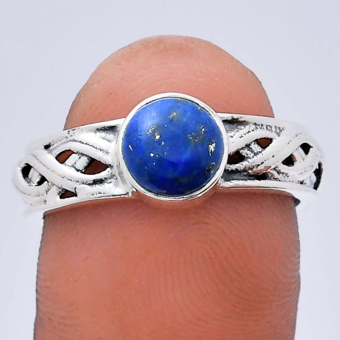 Lapis Lazuli Ring size-8 EXR03124 R-1161, 7x7 mm