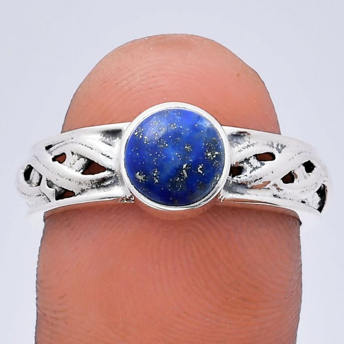 Lapis Lazuli Ring size-8 EXR03126 R-1161, 7x7 mm