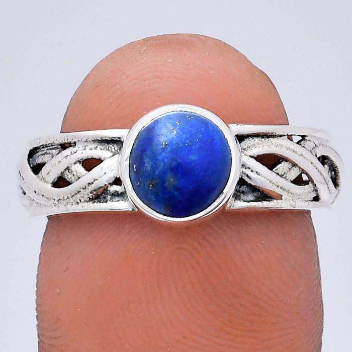 Lapis Lazuli Ring size-7 EXR03130 R-1161, 7x7 mm