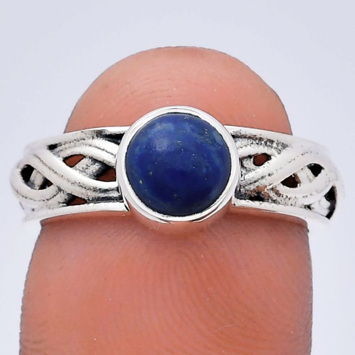 Lapis Lazuli Ring size-7 EXR03133 R-1161, 7x7 mm