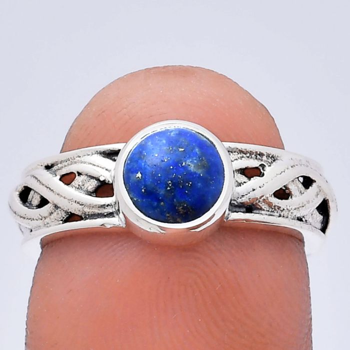 Lapis Lazuli Ring size-7 EXR03135 R-1161, 7x7 mm