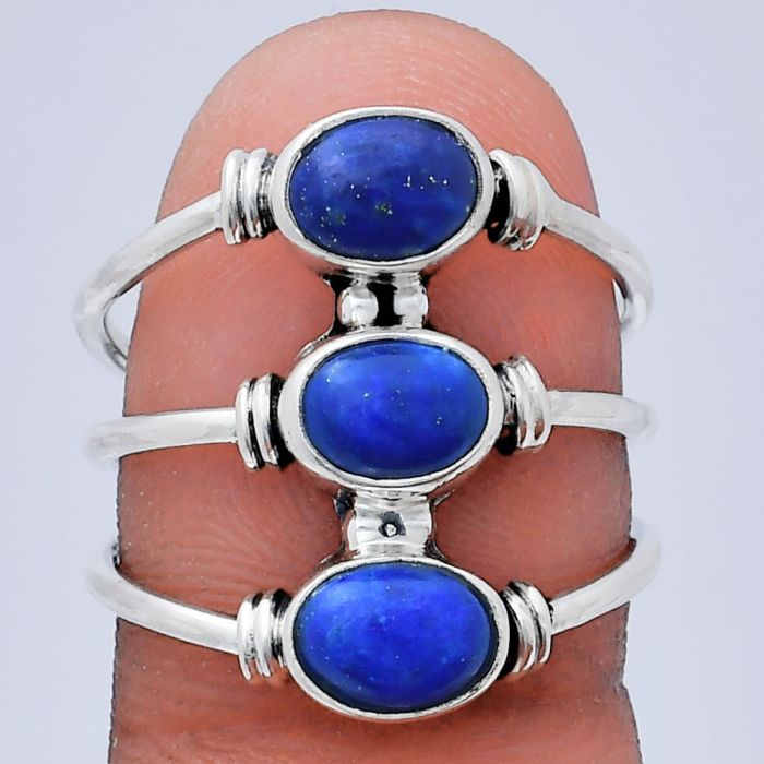 Lapis Lazuli Ring size-8 EXR03336 R-1566, 7x5 mm