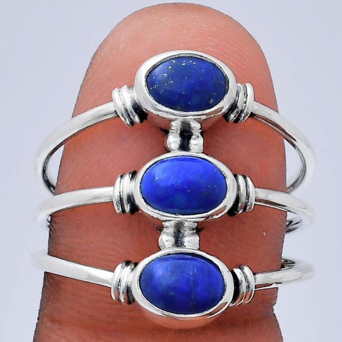 Lapis Lazuli Ring size-10 EXR03337 R-1566, 7x5 mm