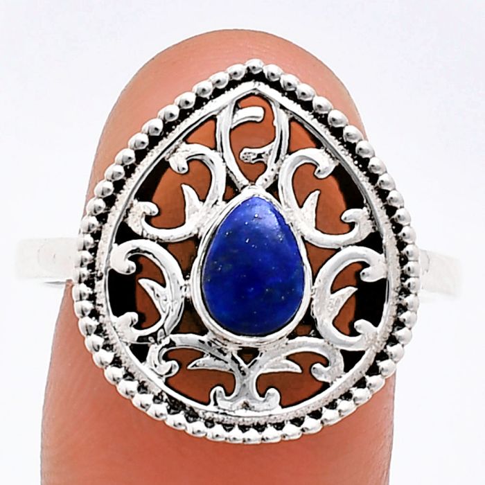 Lapis Lazuli Ring size-10 EXR03386 R-1038, 7x5 mm