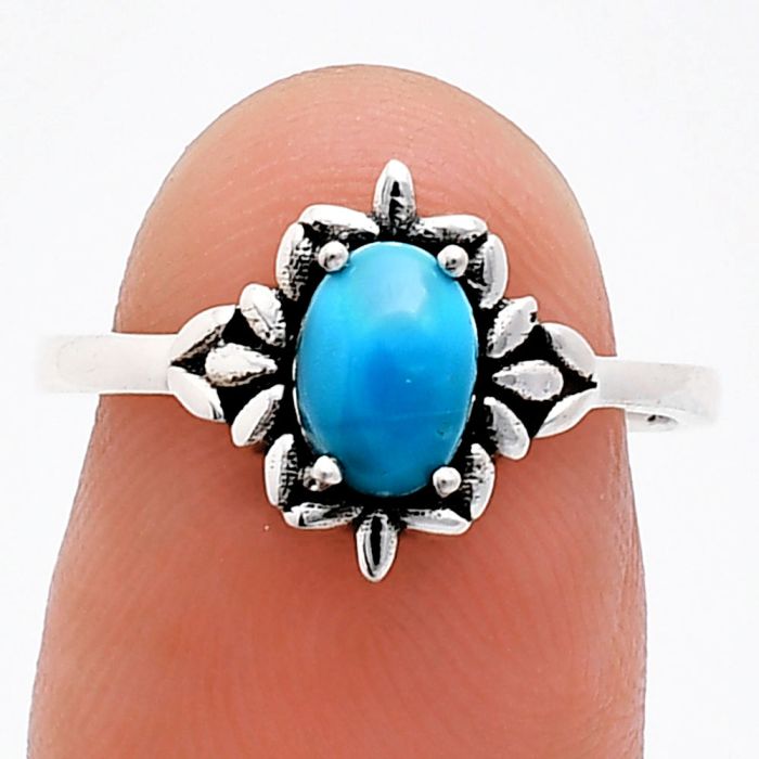 Sleeping Beauty Turquoise Ring size-7 EXR03451 R-1721, 7x5 mm