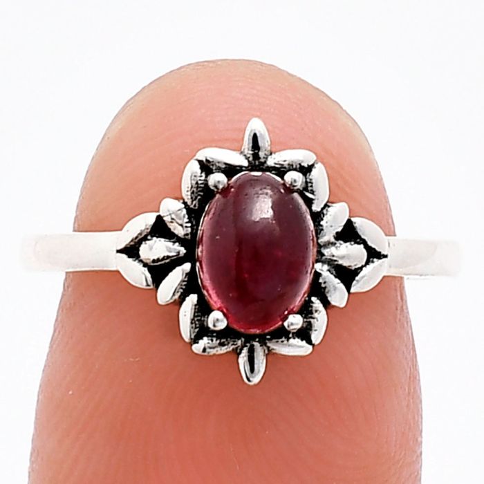 Ruby Glassfield Ring size-7 EXR03464 R-1721, 7x5 mm