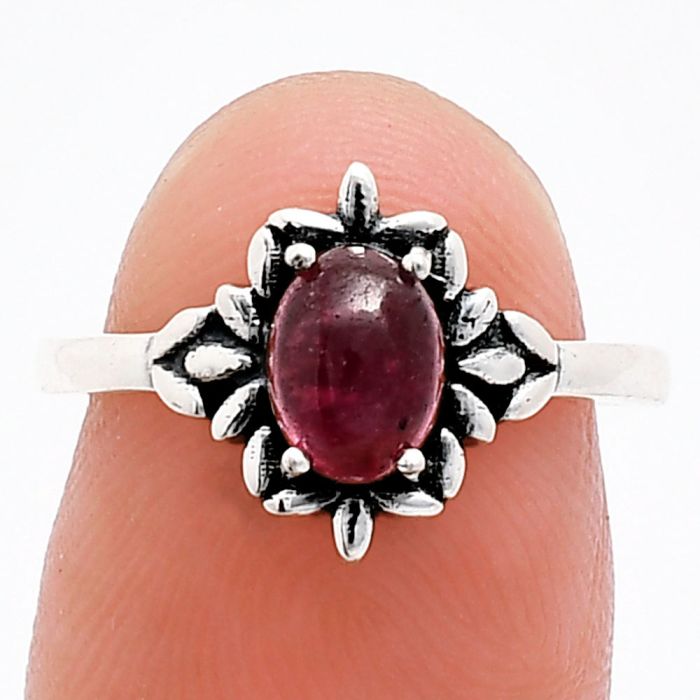 Ruby Glassfield Ring size-6 EXR03465 R-1721, 7x5 mm