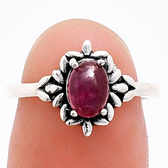 Ruby Glassfield Ring size-6 EXR03470 R-1721, 7x5 mm