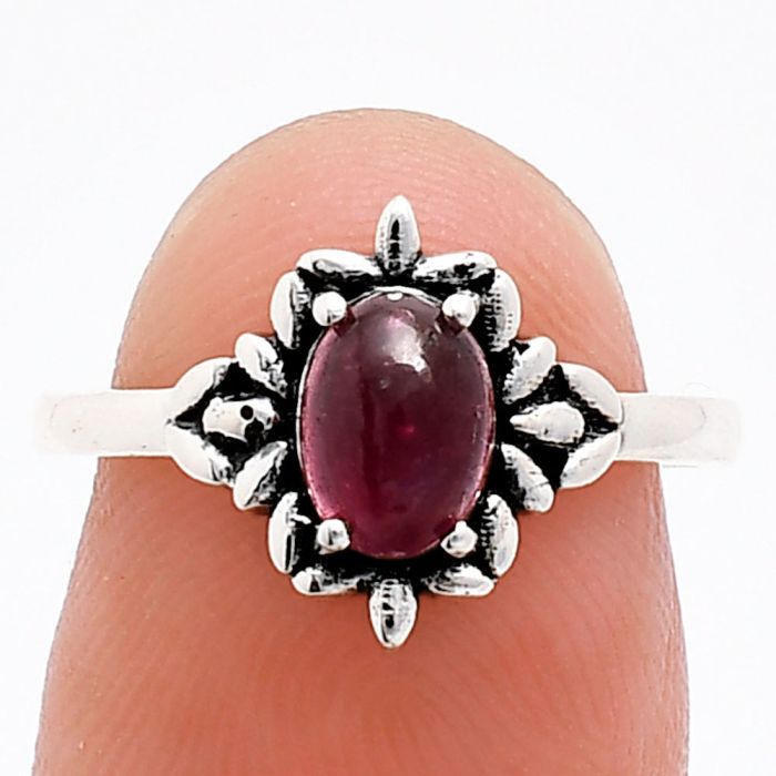 Ruby Glassfield Ring size-6 EXR03472 R-1721, 7x5 mm