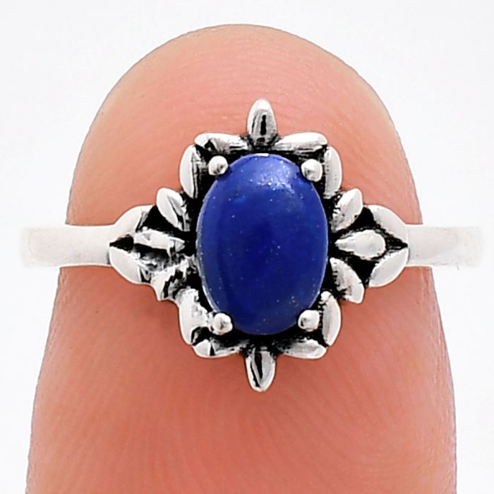 Lapis Lazuli Ring size-6 EXR03479 R-1721, 7x5 mm