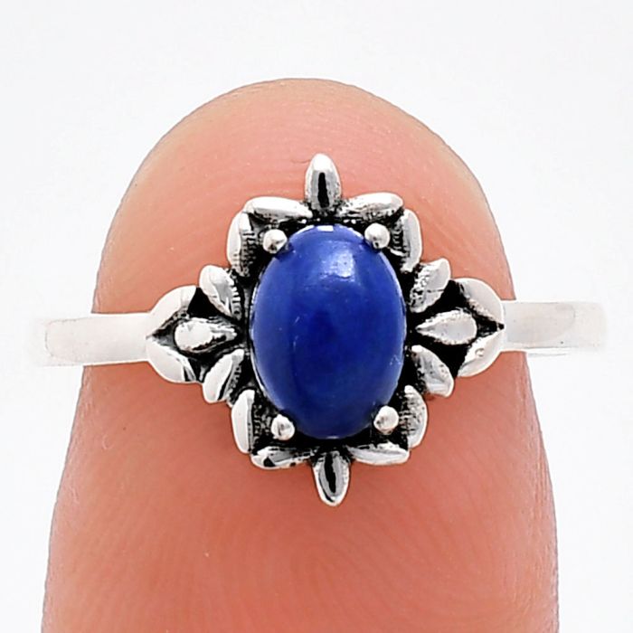 Lapis Lazuli Ring size-7 EXR03482 R-1721, 7x5 mm