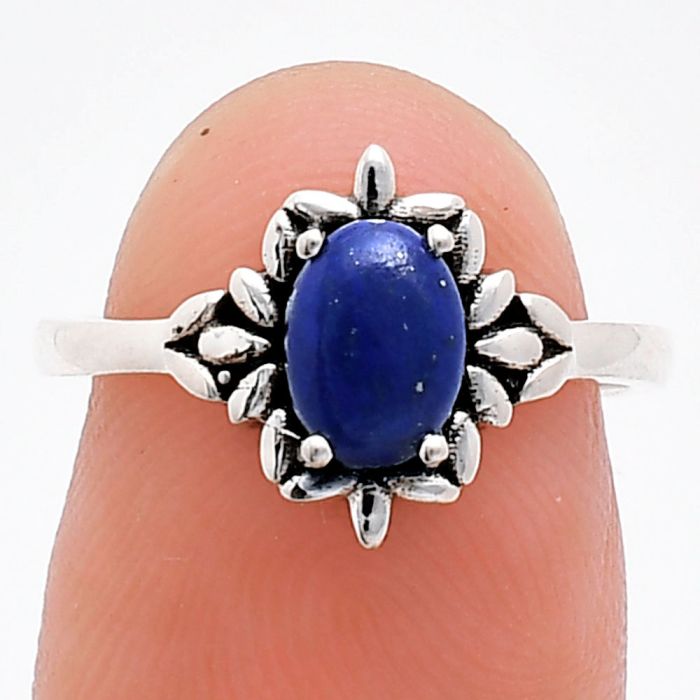 Lapis Lazuli Ring size-6 EXR03483 R-1721, 7x5 mm