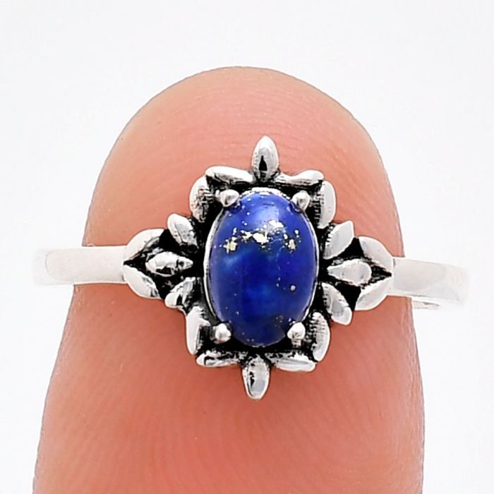 Lapis Lazuli Ring size-7 EXR03484 R-1721, 7x5 mm