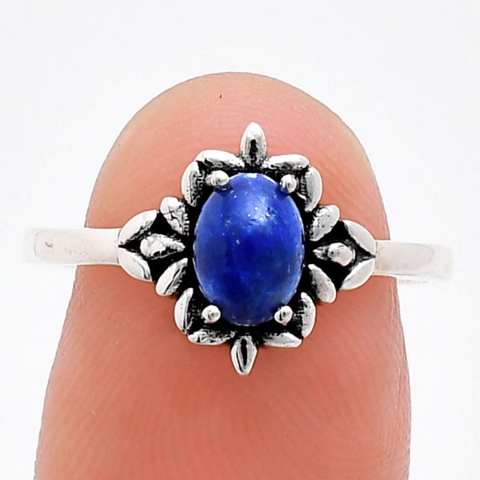 Lapis Lazuli Ring size-8 EXR03485 R-1721, 7x5 mm