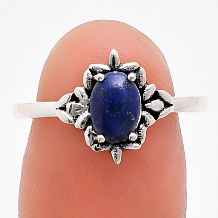 Lapis Lazuli Ring size-8 EXR03487 R-1721, 7x5 mm