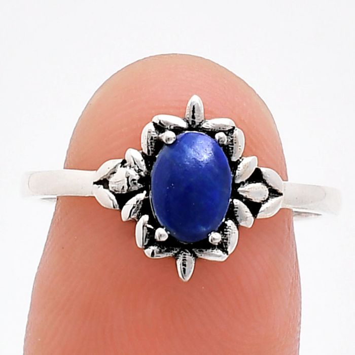 Lapis Lazuli Ring size-8 EXR03489 R-1721, 7x5 mm