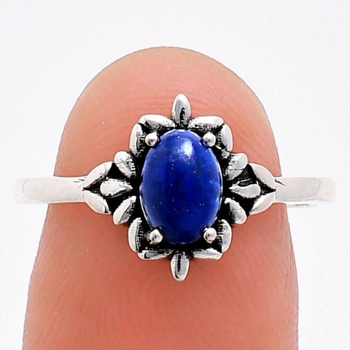 Lapis Lazuli Ring size-8 EXR03490 R-1721, 7x5 mm