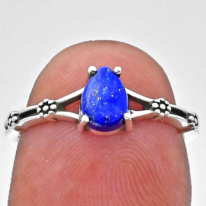 Lapis Lazuli Ring size-7 EXR03636 R-1720, 7x5 mm