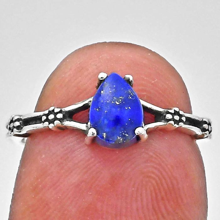 Lapis Lazuli Ring size-6 EXR03637 R-1720, 7x5 mm