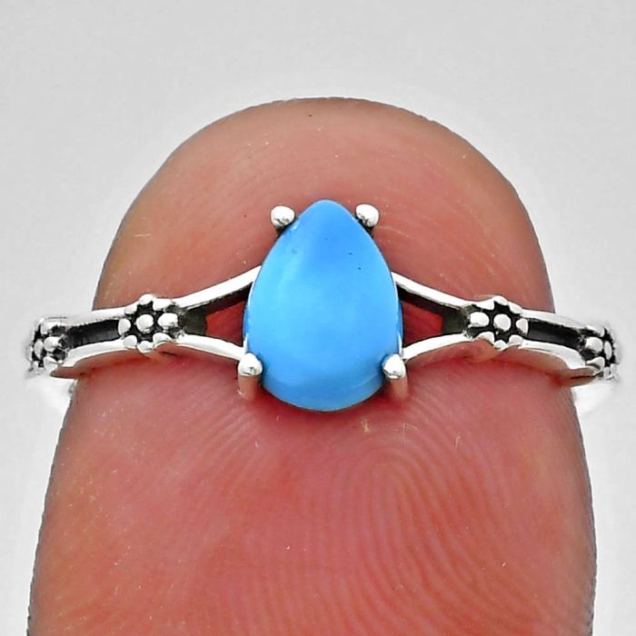 Sleeping Beauty Turquoise Ring size-7 EXR03643 R-1720, 7x5 mm