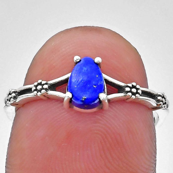 Lapis Lazuli Ring size-8 EXR03657 R-1720, 7x5 mm