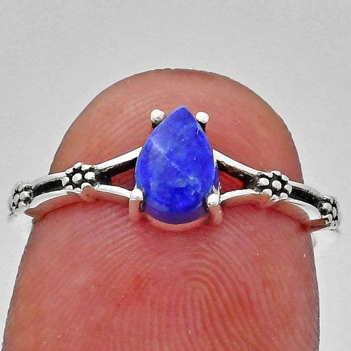 Lapis Lazuli Ring size-6.5 EXR03659 R-1720, 7x5 mm