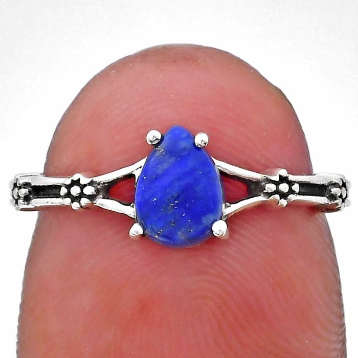 Lapis Lazuli Ring size-6 EXR03669 R-1720, 7x5 mm