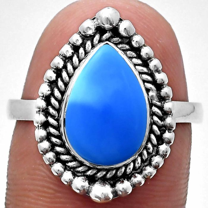 Sleeping Beauty Turquoise Ring size-8.5 EXR03700 R-1154, 8x12 mm