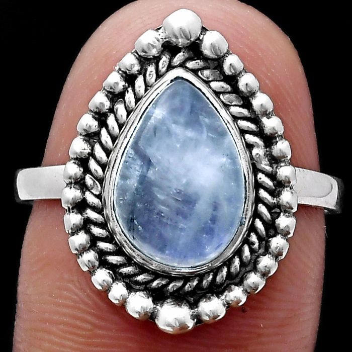 Rainbow Moonstone Ring size-9 EXR03707 R-1154, 8x12 mm